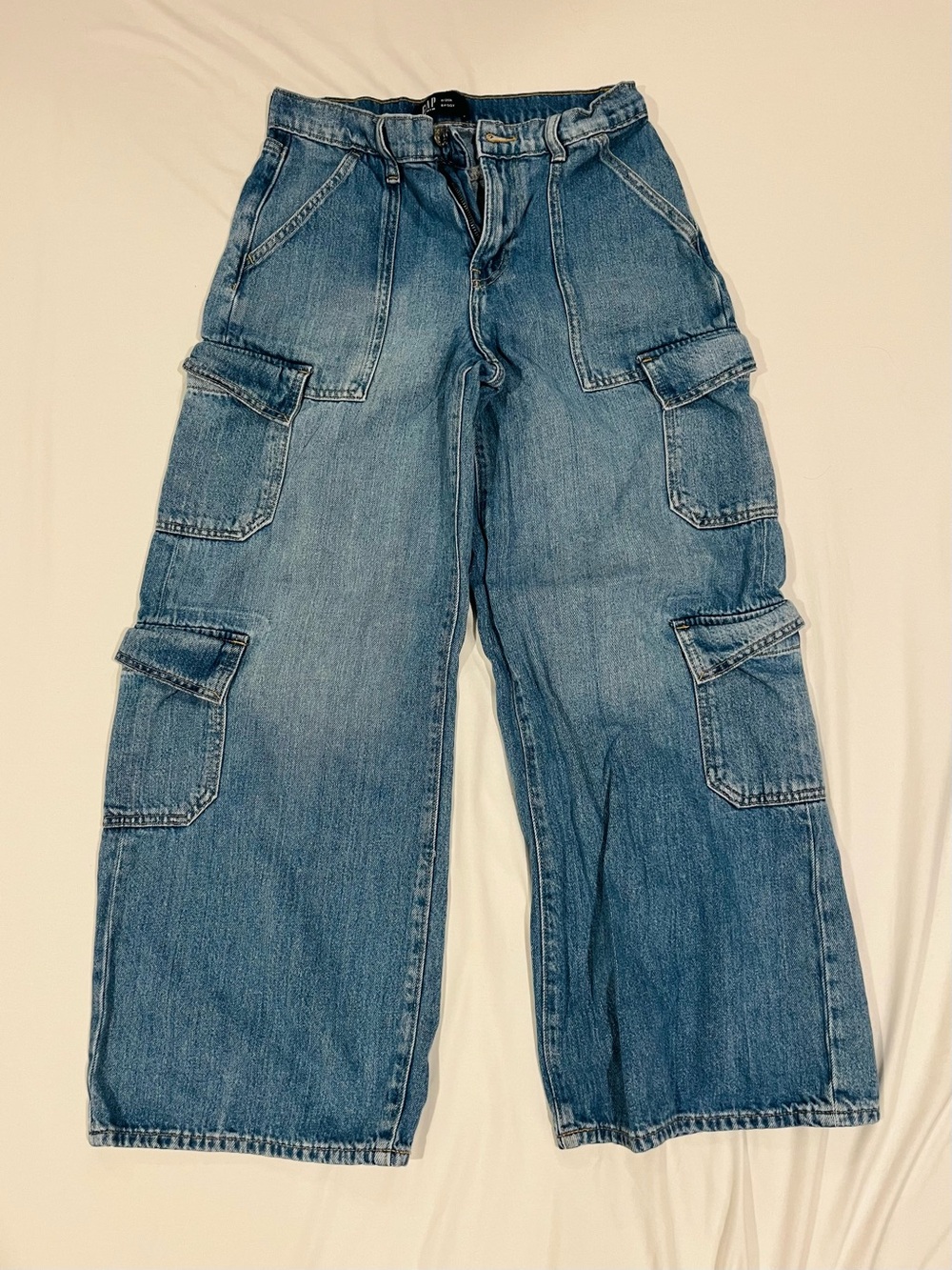 Gap Women’s Wide Leg Carpenter Cargo Jeans (Size 0/25R)